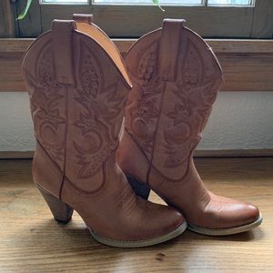 Western tall boots with studs